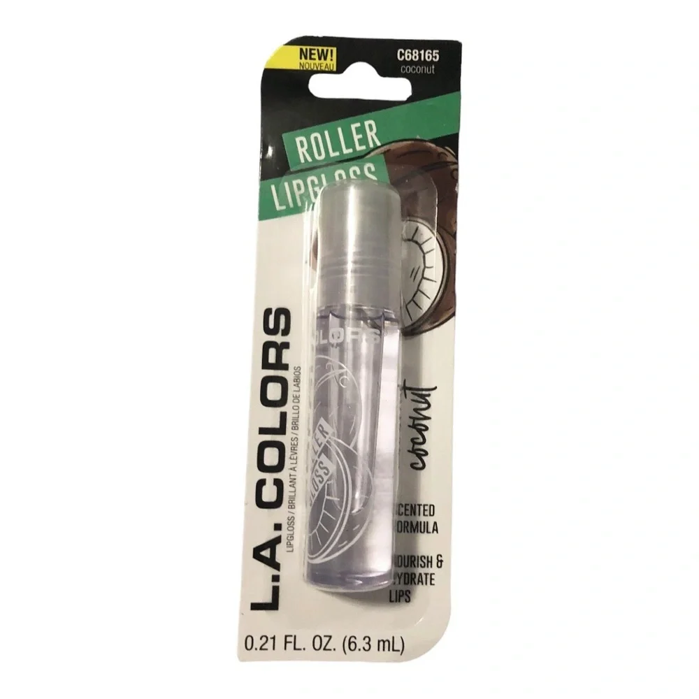 3 glossy shiny nourishing hydrating flavored roller‎ lipgloss grape mint coconut